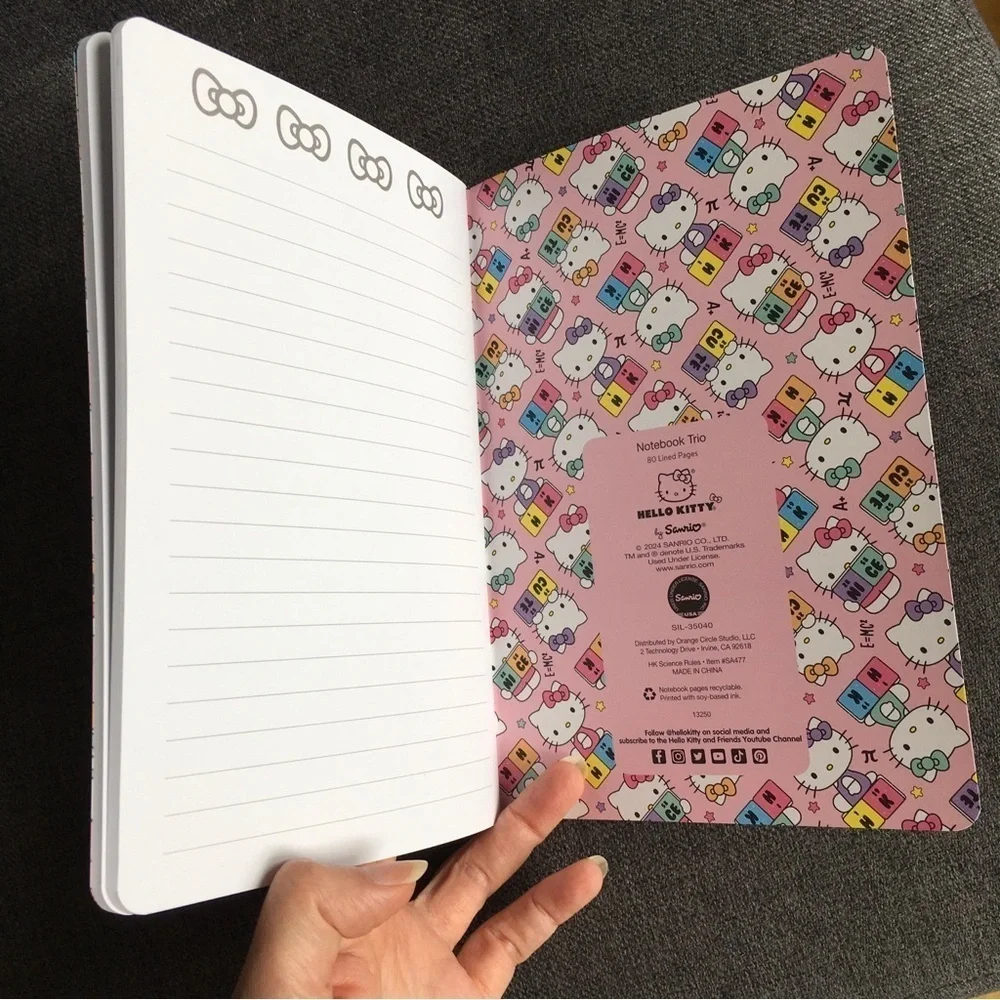 Hello Kitty “BE NICE” Notebook, Purple, 80 lined pages